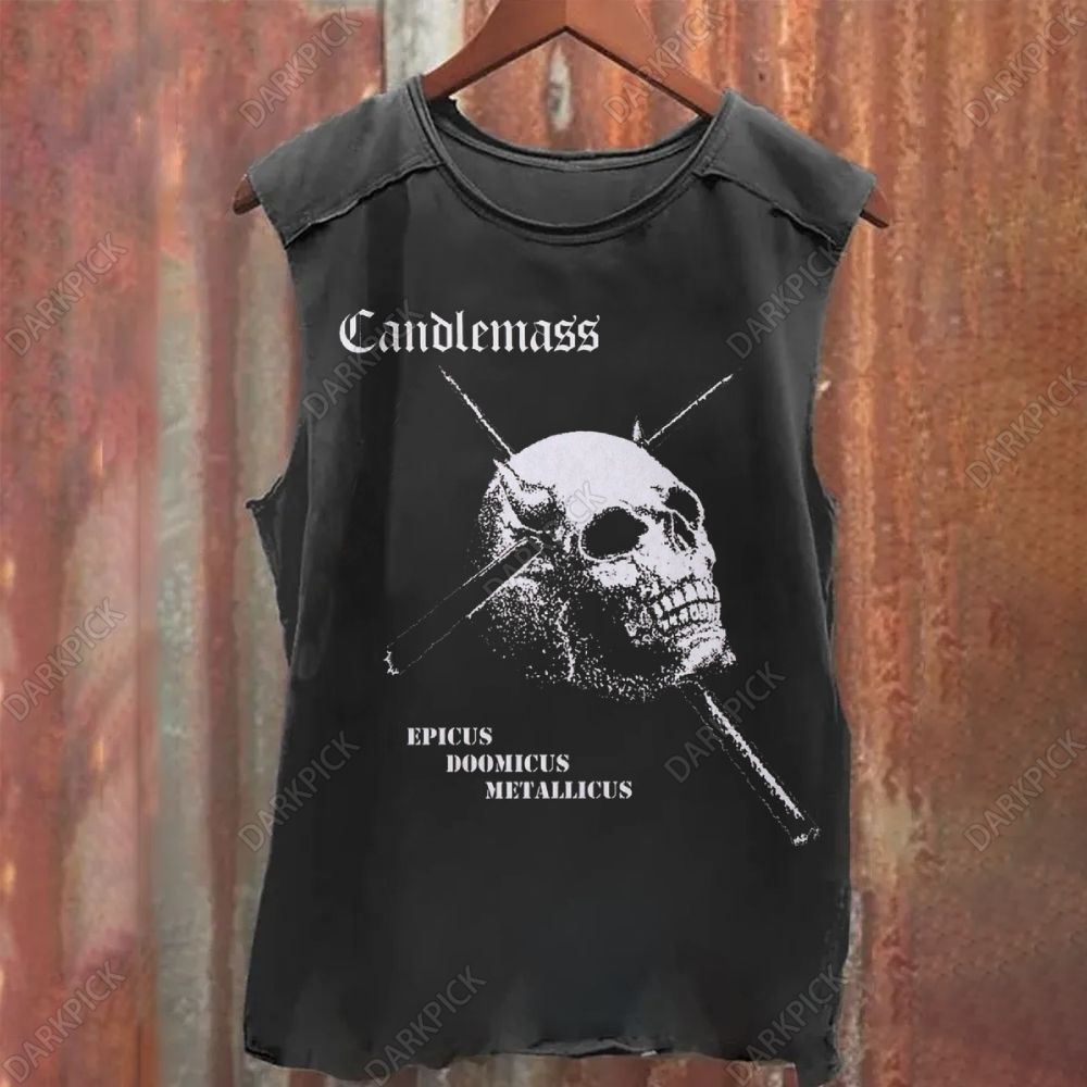 Candlemass Metal Band Vintage Washed Tank Top
