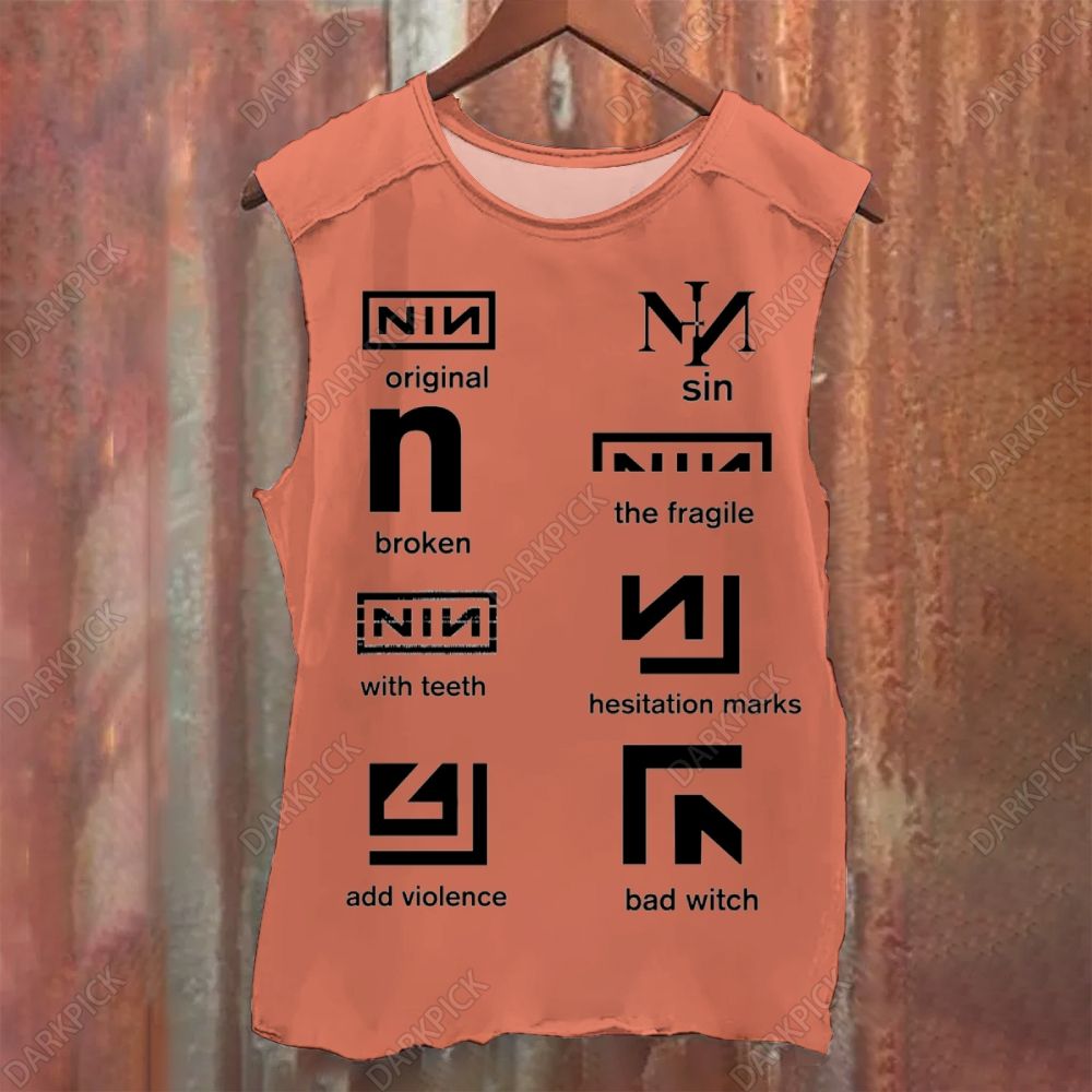 Nine Inch Nails Rock Band Vintage Washed Tank Top