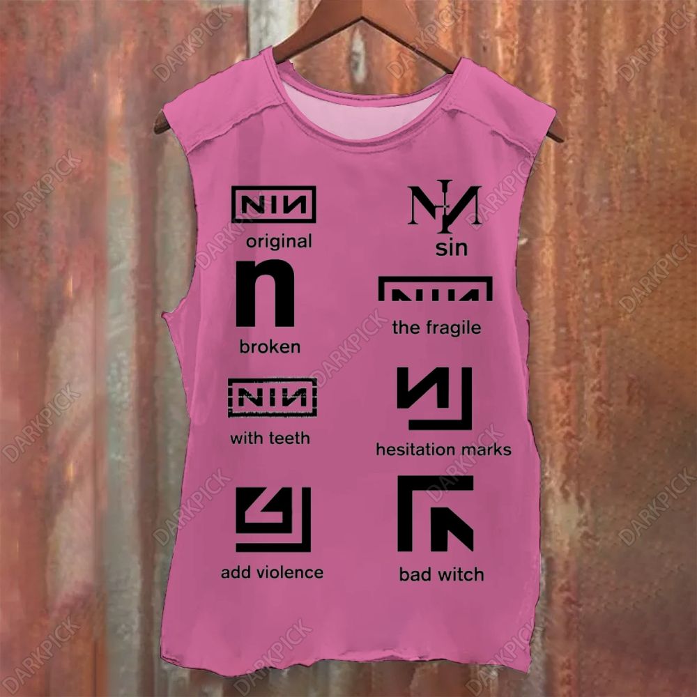 Nine Inch Nails Rock Band Vintage Washed Tank Top