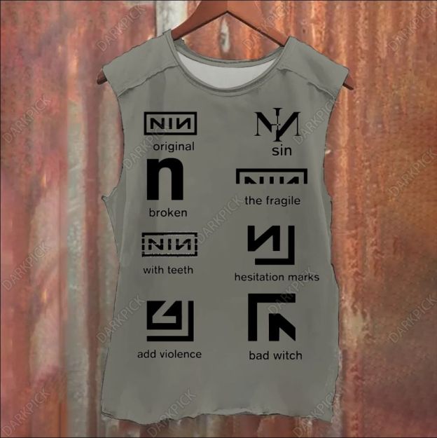 Nine Inch Nails Rock Band Vintage Washed Tank Top