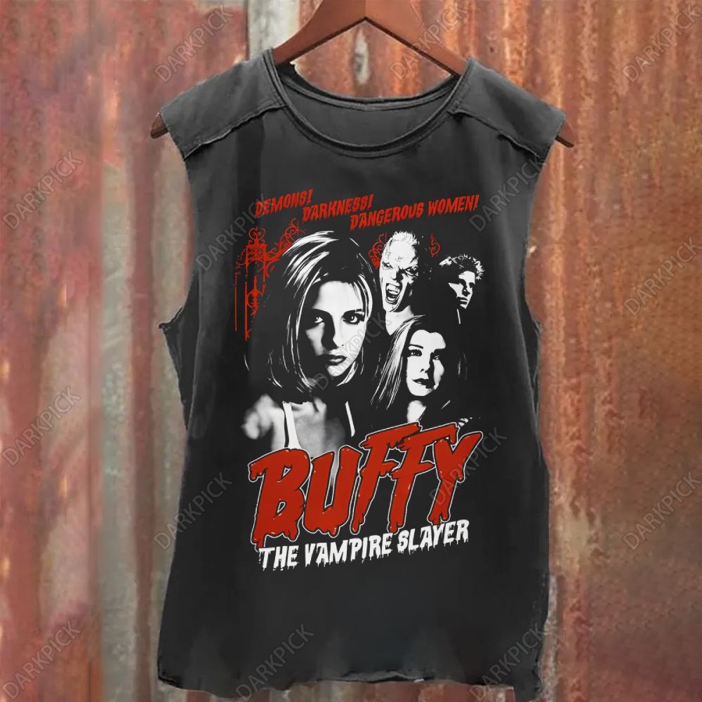 Buffy The Vampire Slayer TV Series  Vintage Washed Tank Top