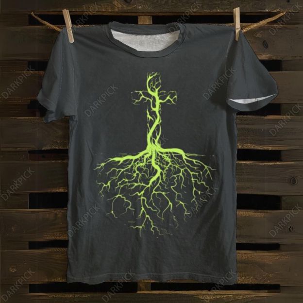 Cross, Rooted in Christ, Christian, Jesus Christ Vintage T-shirt