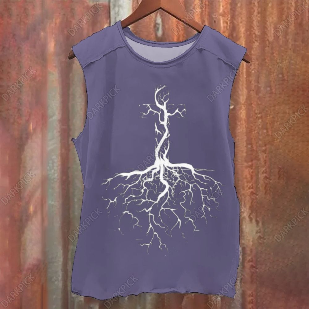 Cross, Rooted in Christ, Christian, Jesus Christ Vintage Washed Tank Top