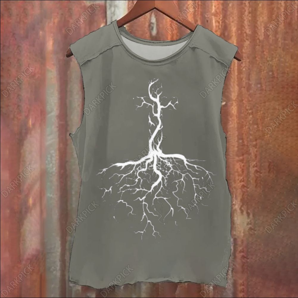 Cross, Rooted in Christ, Christian, Jesus Christ Vintage Washed Tank Top