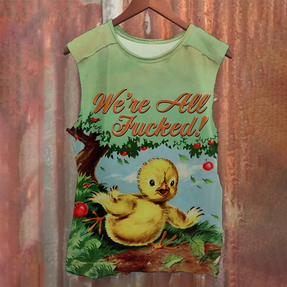 Speed ​​Church - What the Duck Did Illustration Printed Tank Top