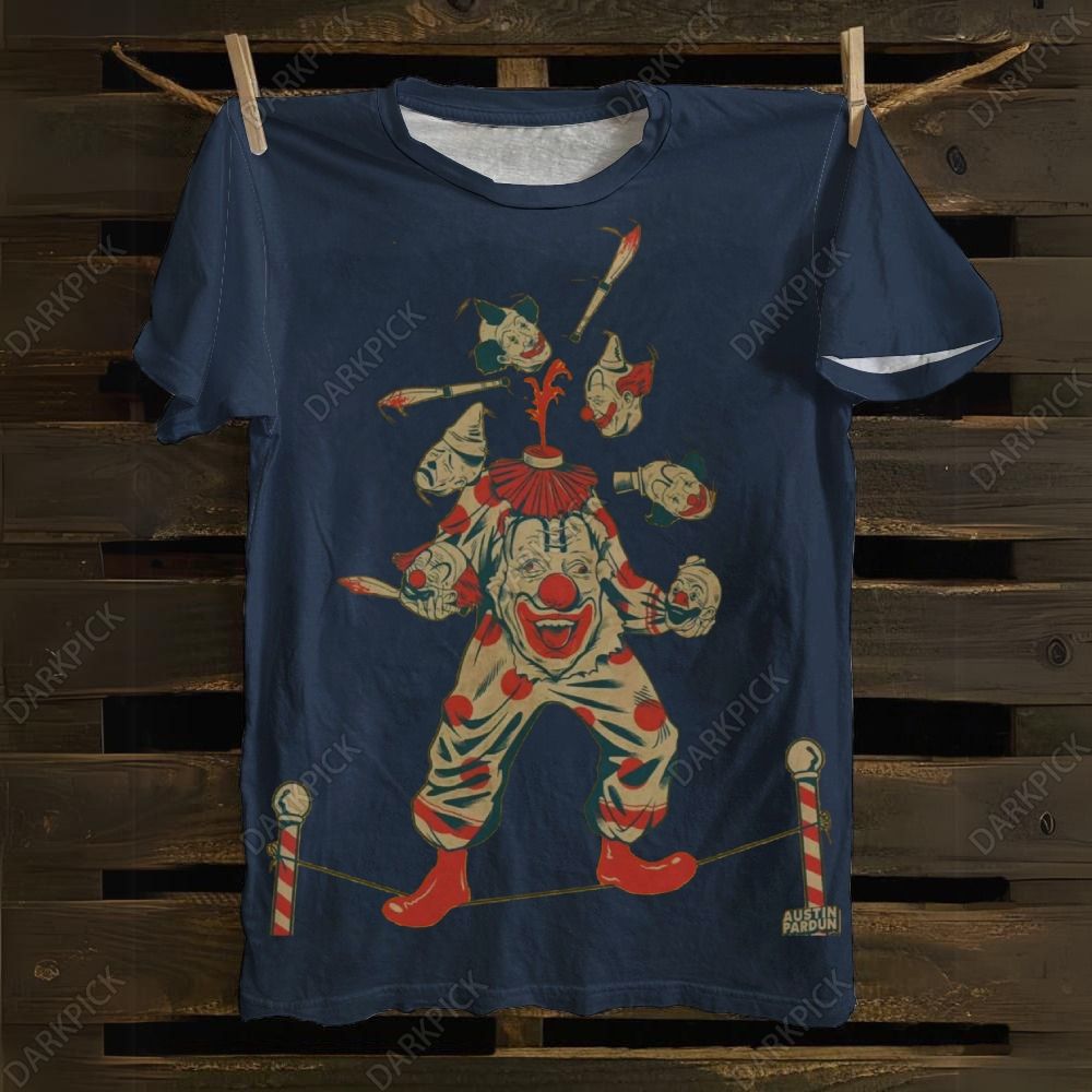 Halloween Clown Art Illustration Print Unisex Classic T-shirt