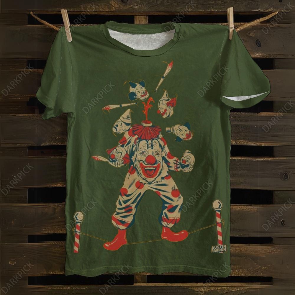 Halloween Clown Art Illustration Print Unisex Classic T-shirt