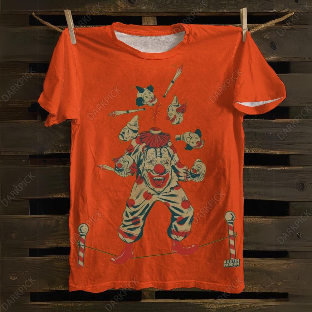 Halloween Clown Art Illustration Print Unisex Classic T-shirt