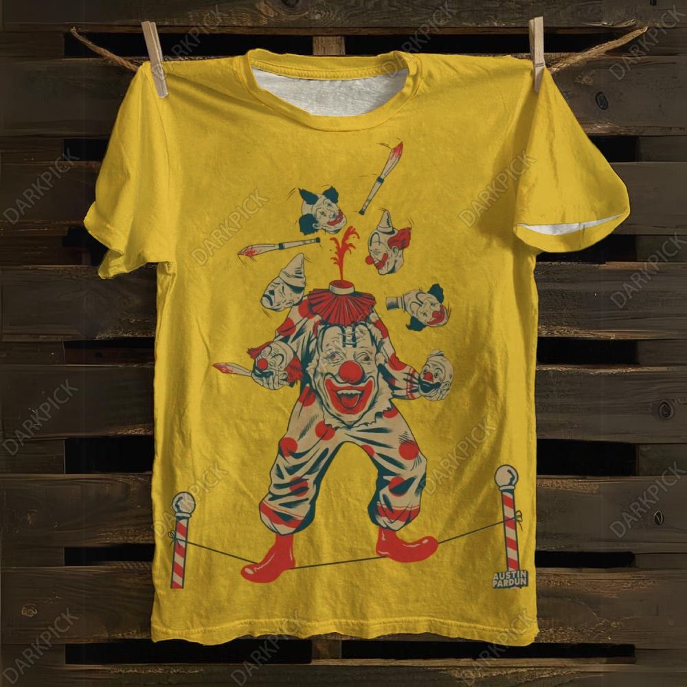 Halloween Clown Art Illustration Print Unisex Classic T-shirt