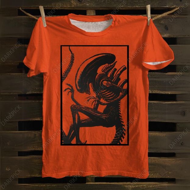 ALIEN XENOMORPH Printed Cotton T-shirt