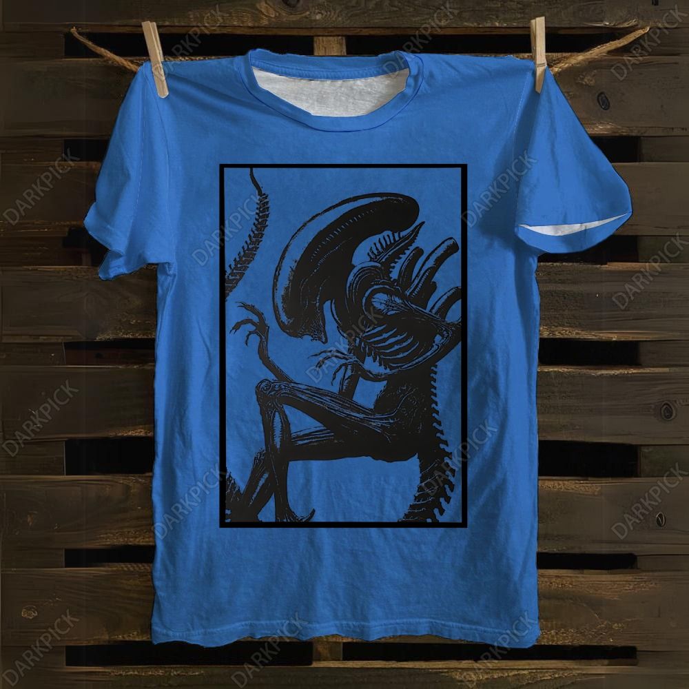 ALIEN XENOMORPH Printed Cotton T-shirt