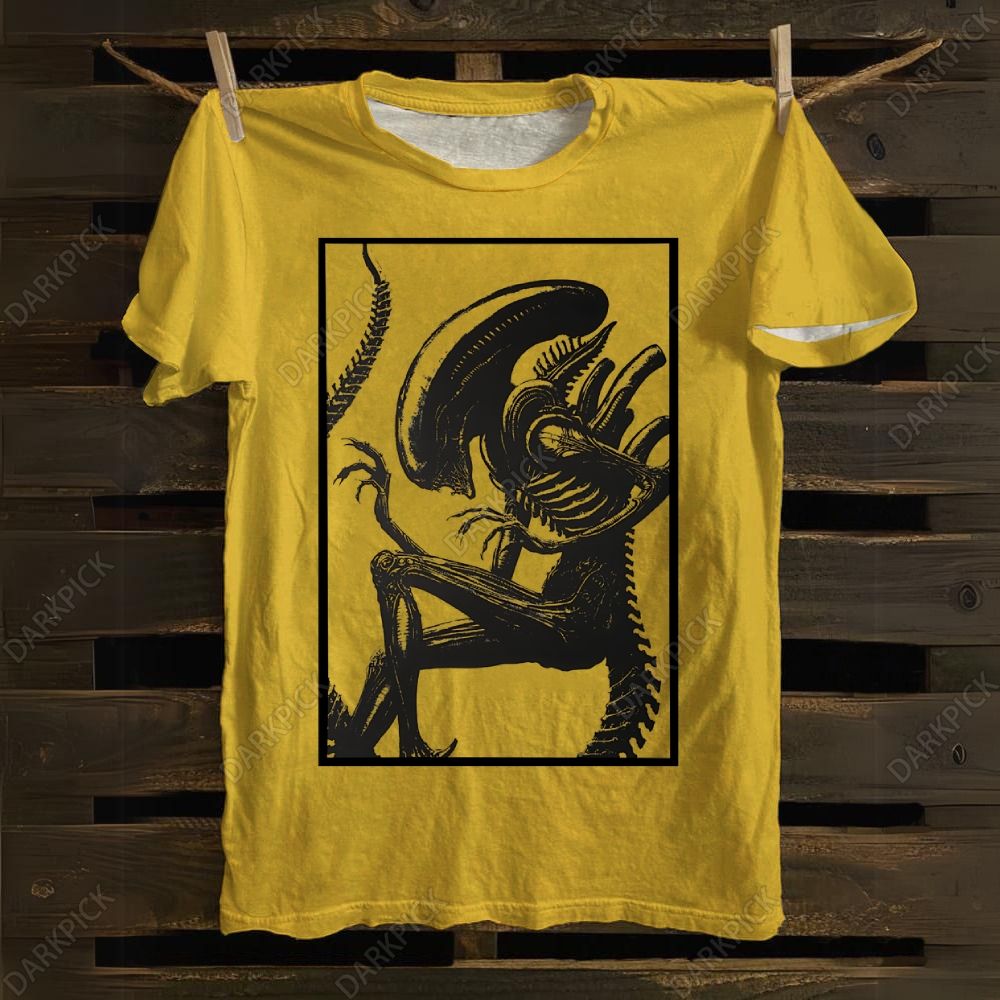 ALIEN XENOMORPH Printed Cotton T-shirt