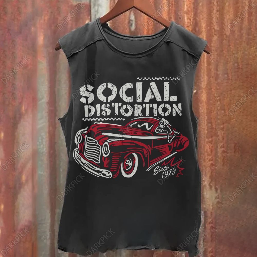 Social Distortion Band Vintage Washed Tank Top