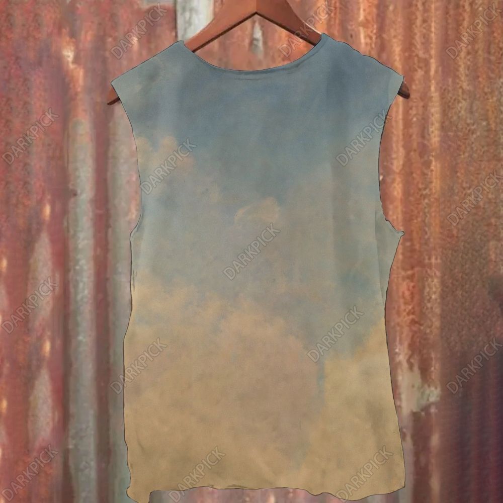 Flame Illustration Art Casual Printed Tank Top