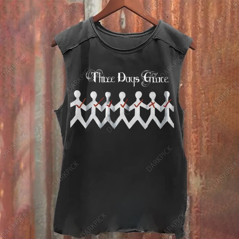 Vintage Three Days Grace Band Washed Tank Top
