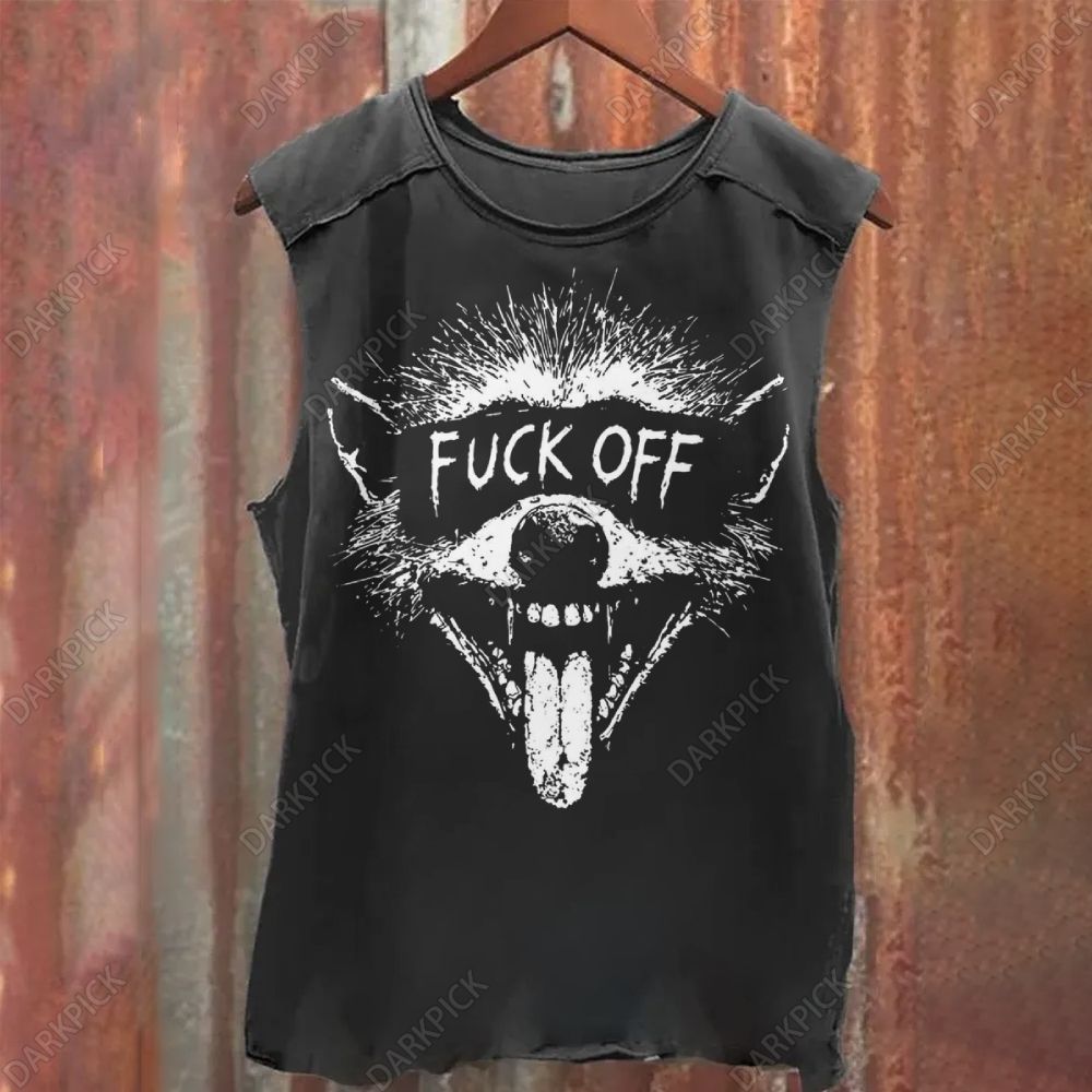 Fuck Off Vintage Washed Tank Top