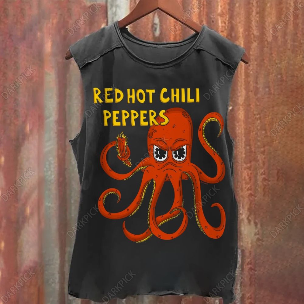 Vintage Red Hot Chili Peppers Rock Band Washed Tank Top