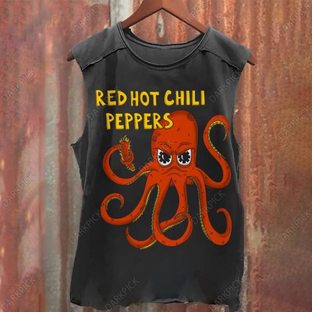 Vintage Red Hot Chili Peppers Rock Band Washed Tank Top