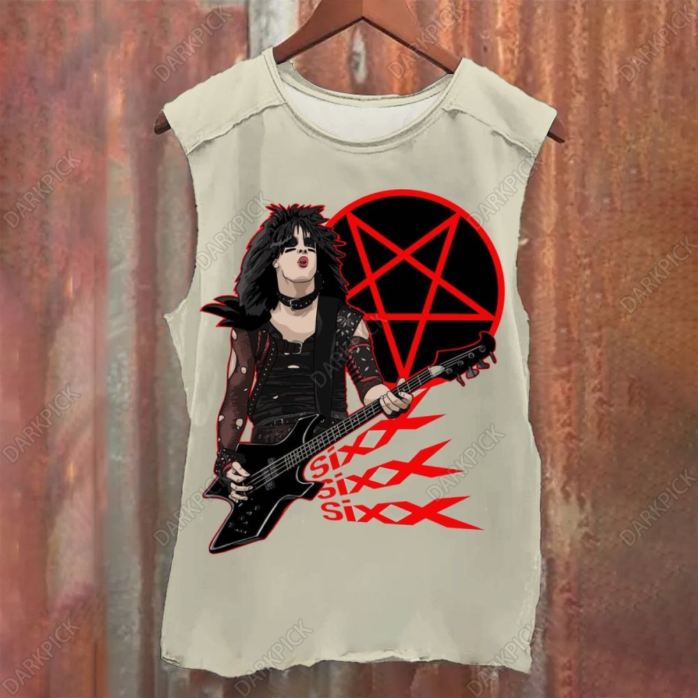 Motley Crue Rock Band Vintage Washed Tank Top