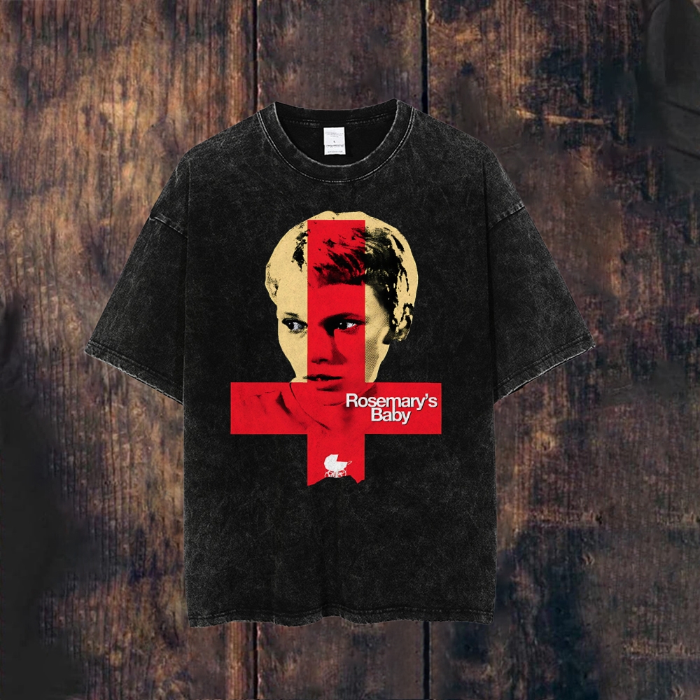 Rosemary's Baby 1968 Horror Movie Washed T-shirt 