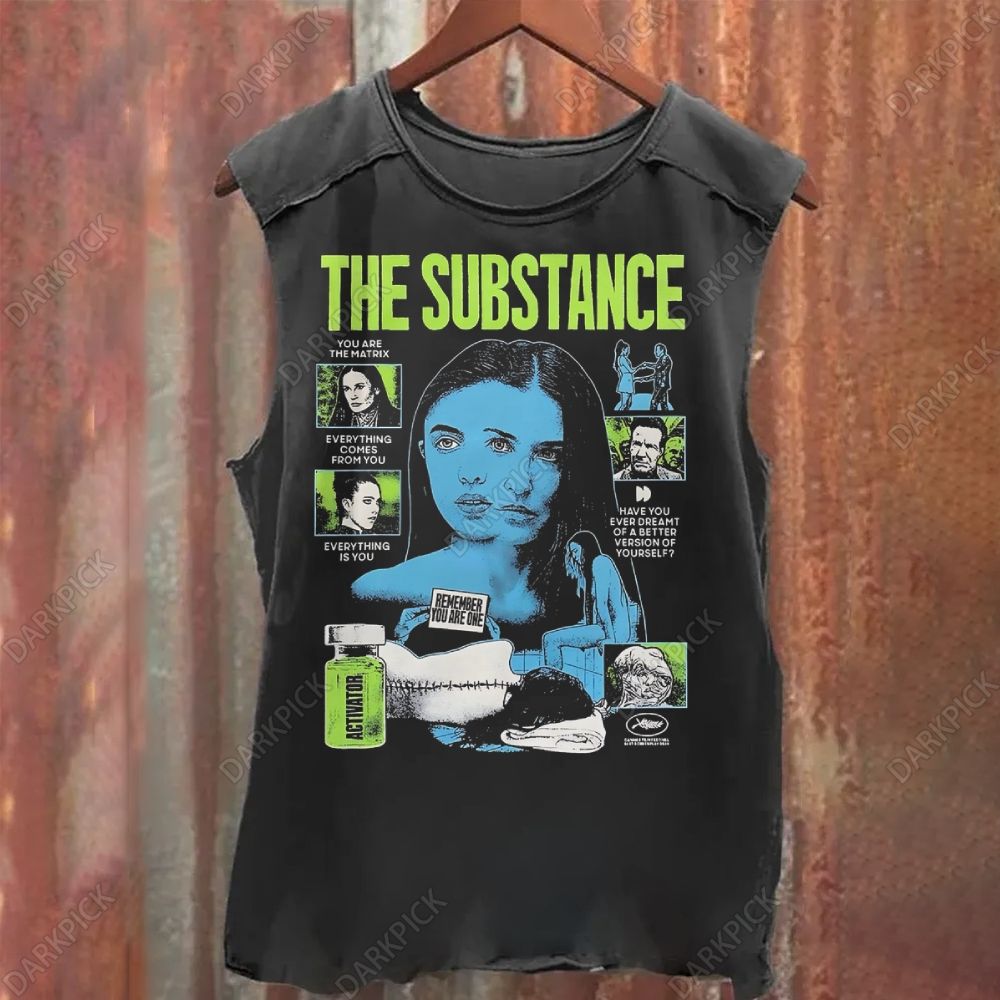 The Substance Horror Movie Vintage Washed Tank Top