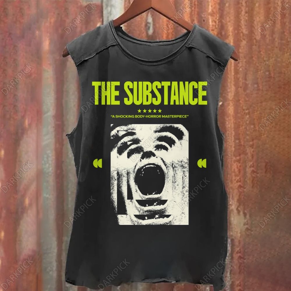 The Substance Horror Movie Vintage Washed Tank Top