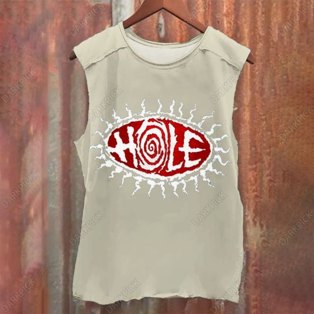 Hole Rock Band Vintage Washed Tank Top