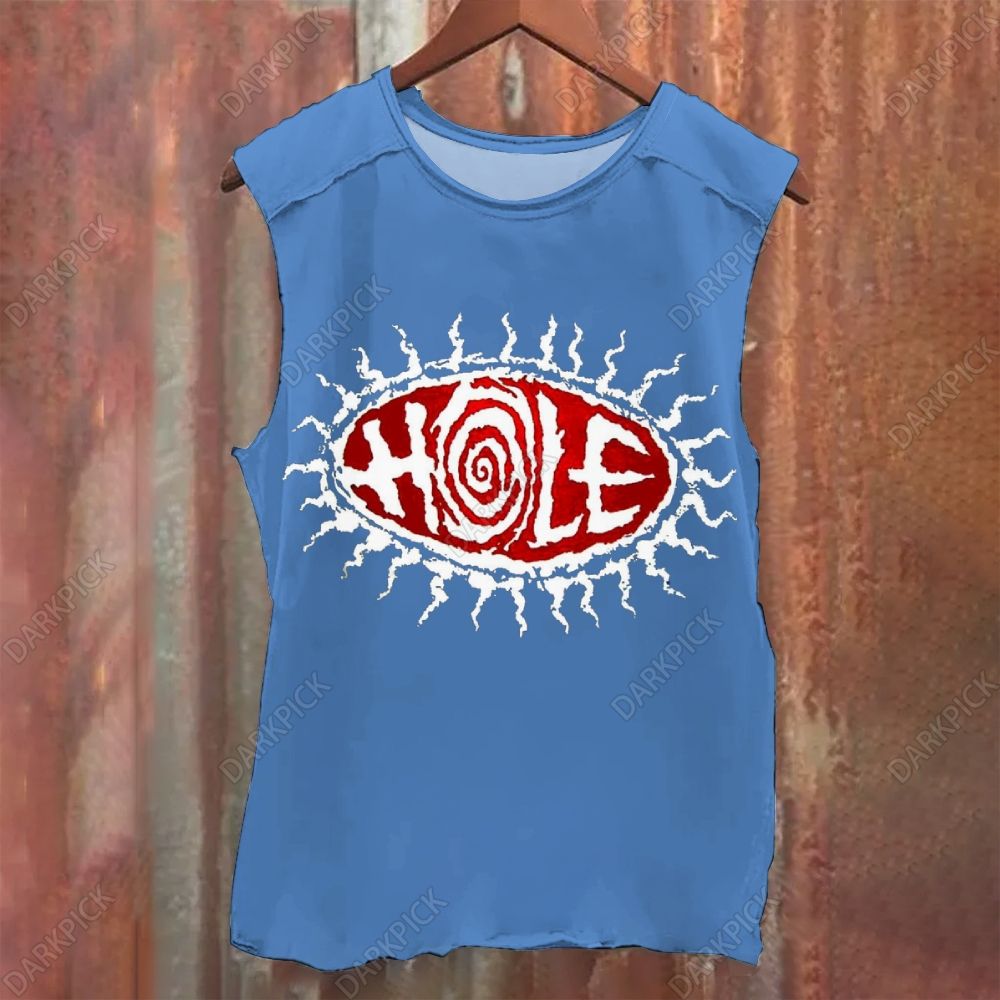 Hole Rock Band Vintage Washed Tank Top