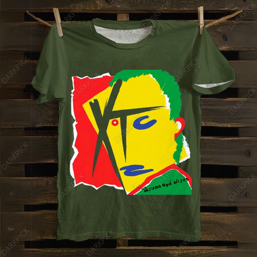 Cotton XTC Band Drums and Wires T-shirt