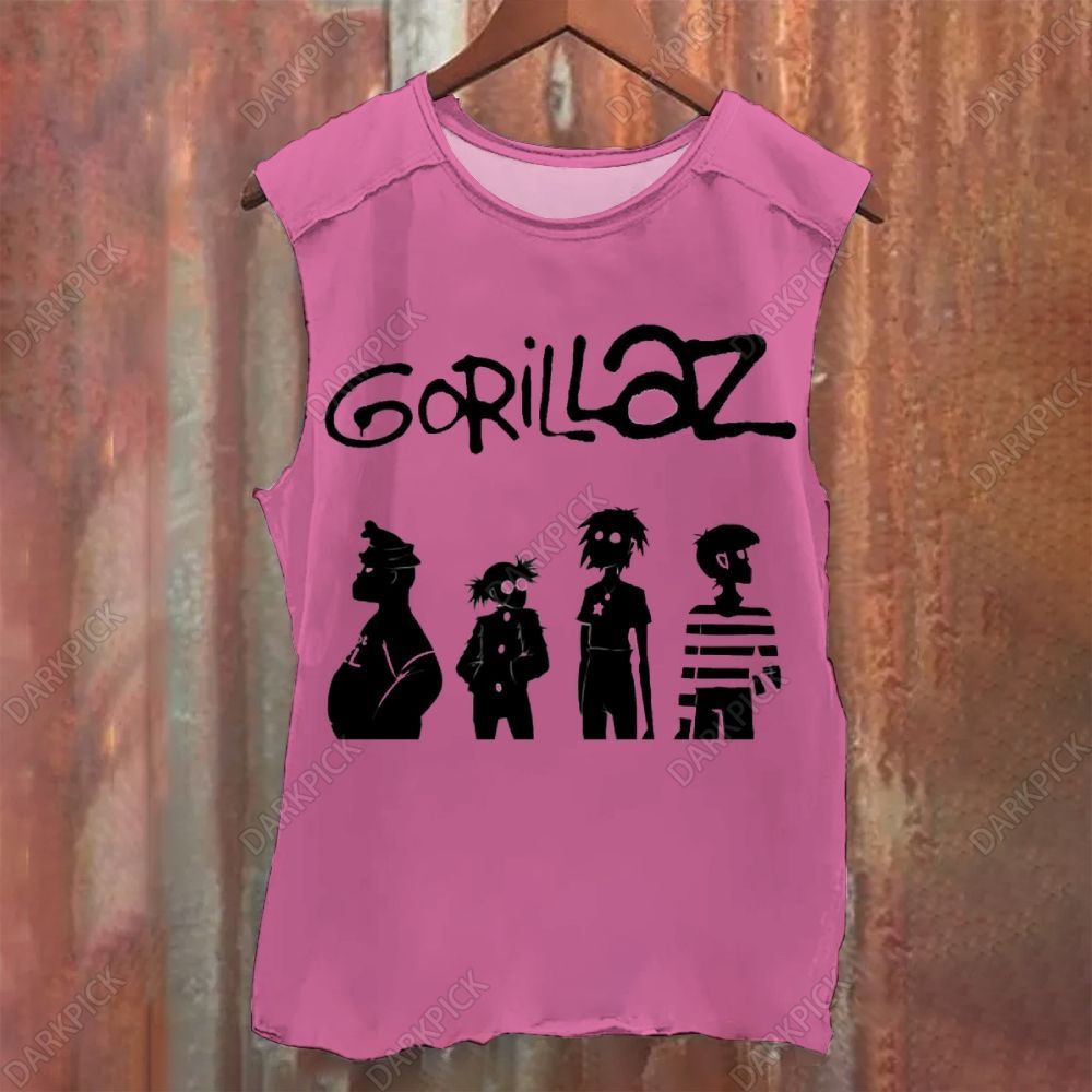 Vintage Washed Gorillaz Band Tank Top
