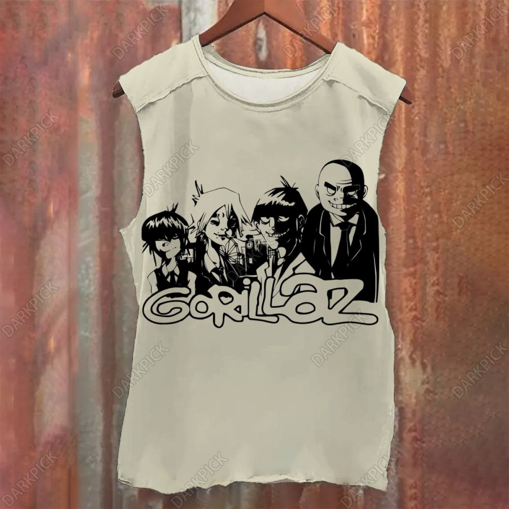 Gorillaz Band Vintage Washed Tank Top