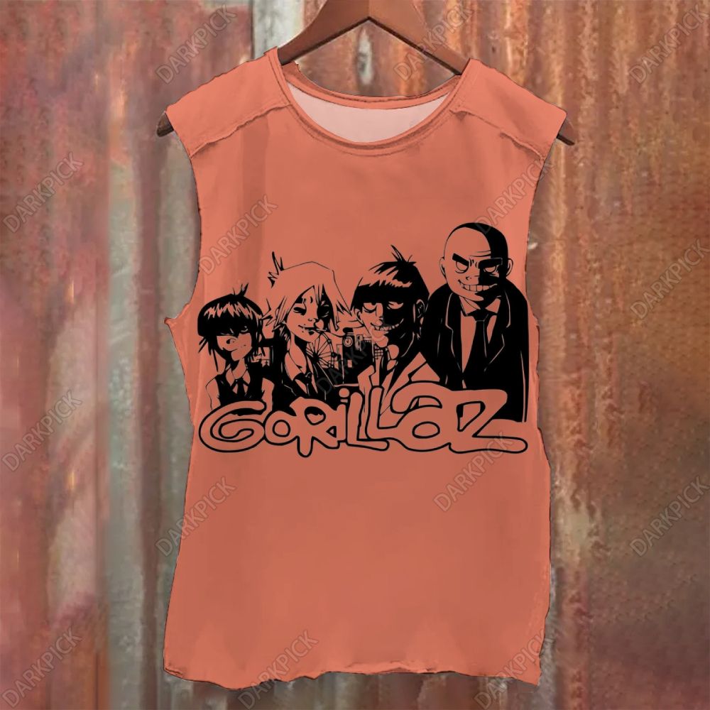 Gorillaz Band Vintage Washed Tank Top