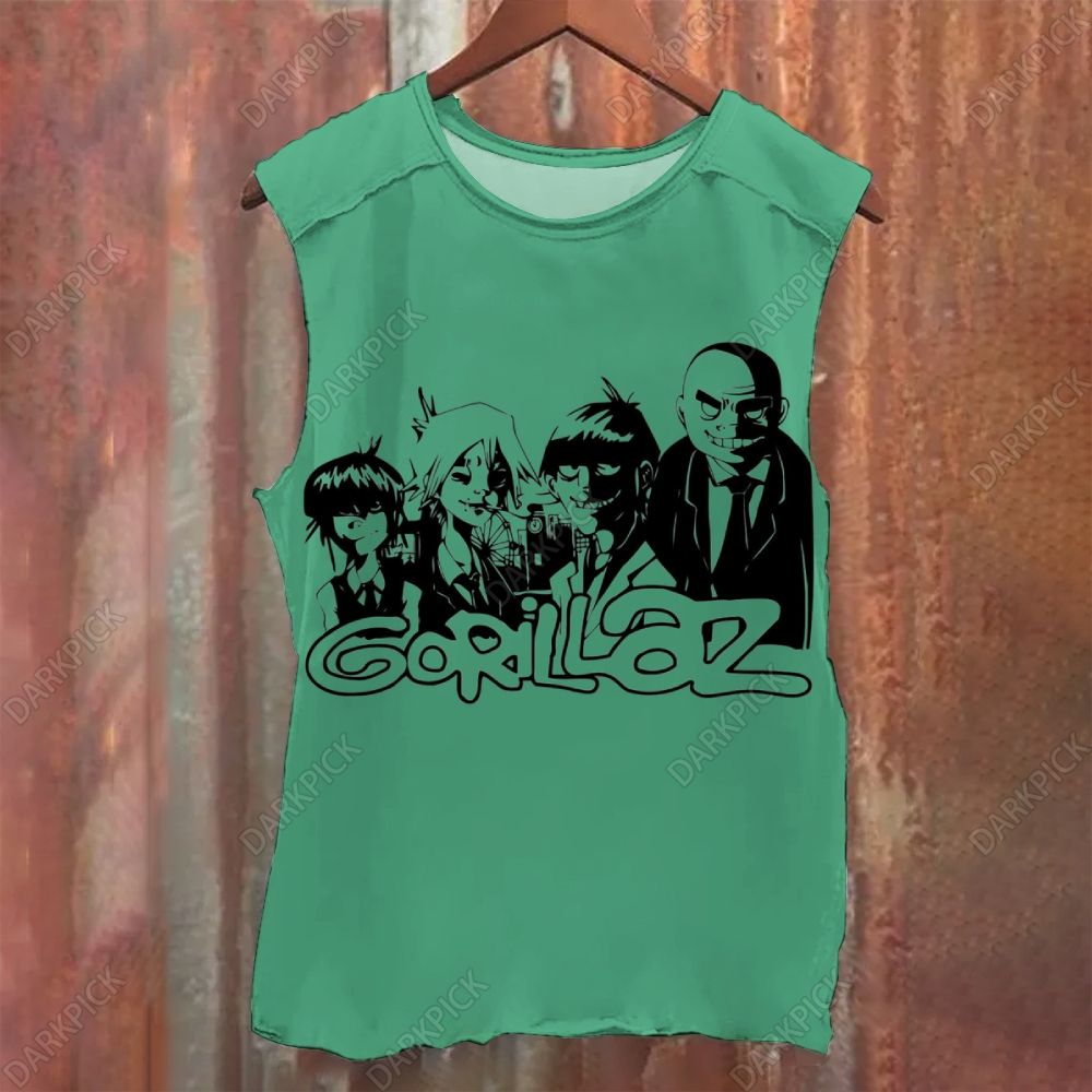 Gorillaz Band Vintage Washed Tank Top