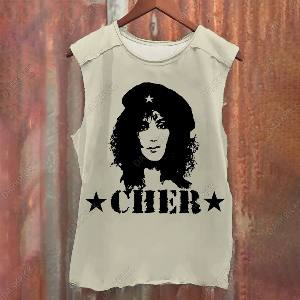 Cher Singer Vintage Washed Tank Top