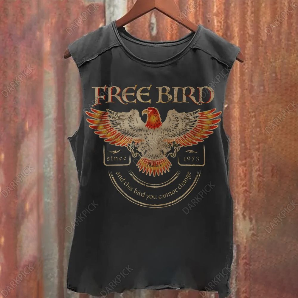 Lynyrd Skynyrd Free Bird Music Vintage Washed Tank Top