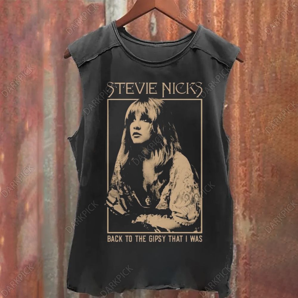  Stevie Nicks Singer  Vintage Washed Tank Top 
