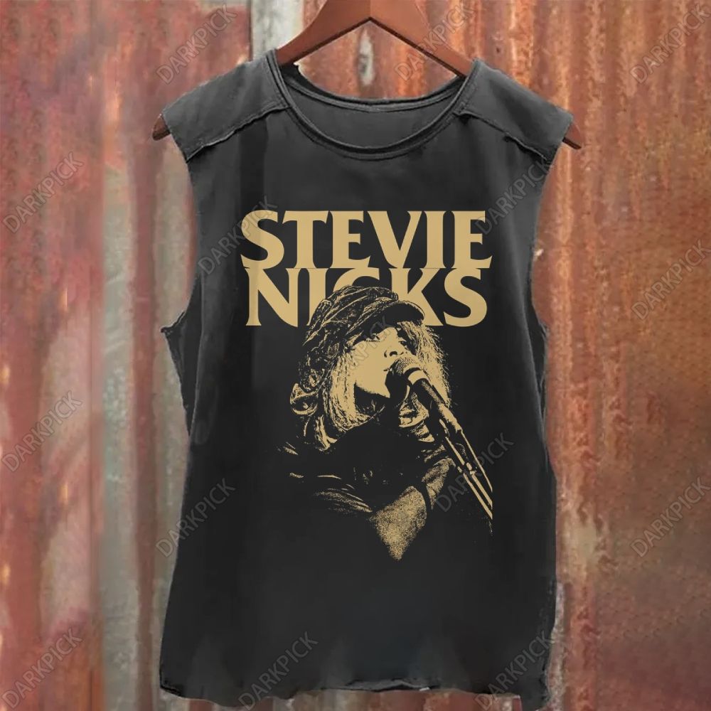 Stevie Nicks Singer Vintage Washed Tank Top 