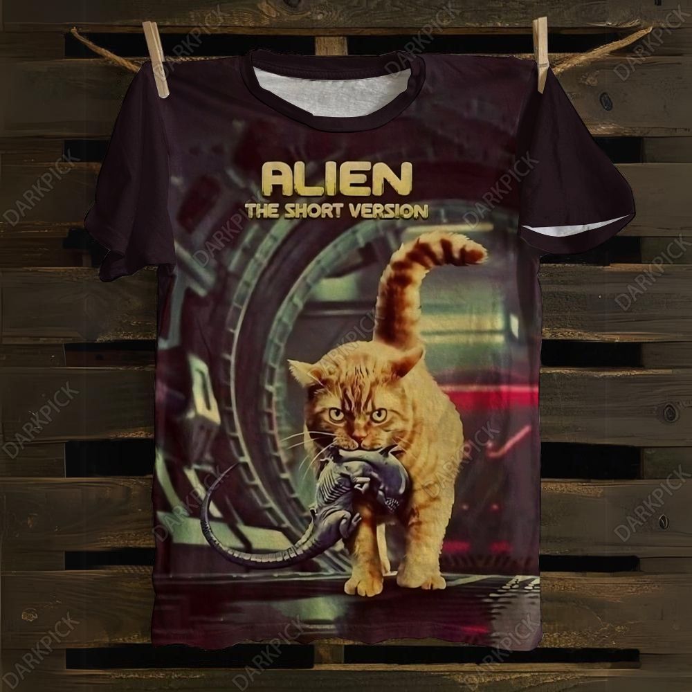 Fat Cat Art - Alien The Short Version T-Shirt – darkpick