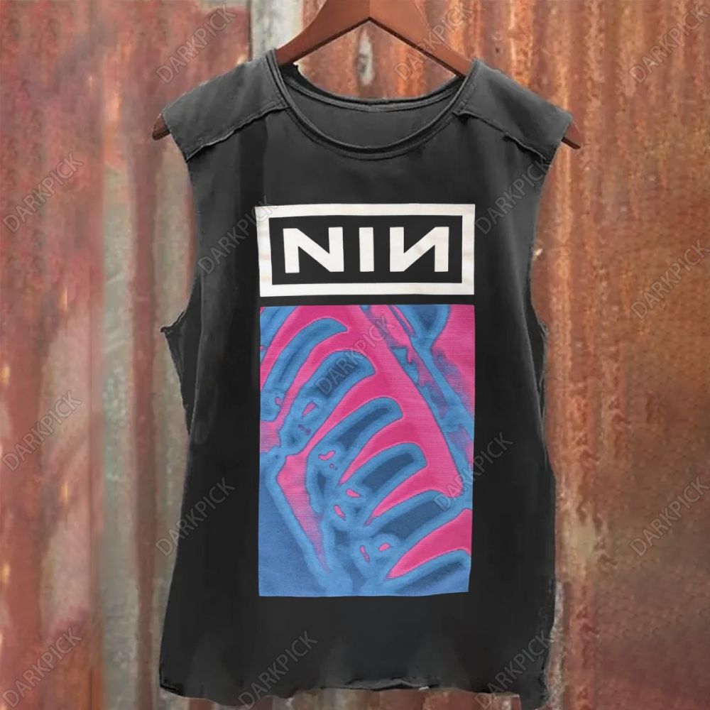 Vintage Washed Nine Inch Nails Heavy Metal Band Tank Top