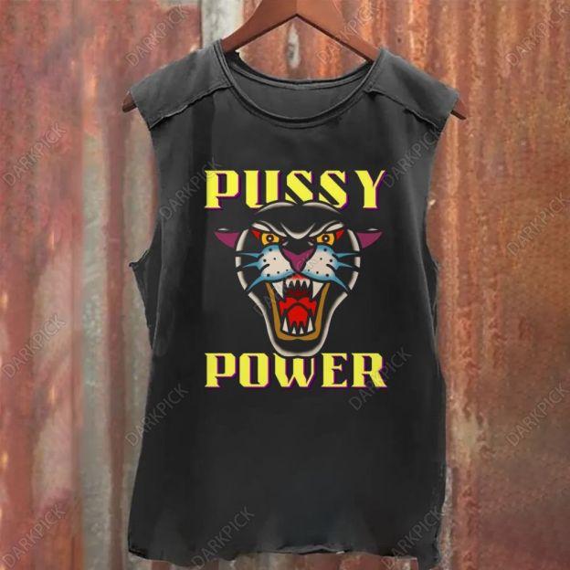 Pussy Power Song Washed Tank Top