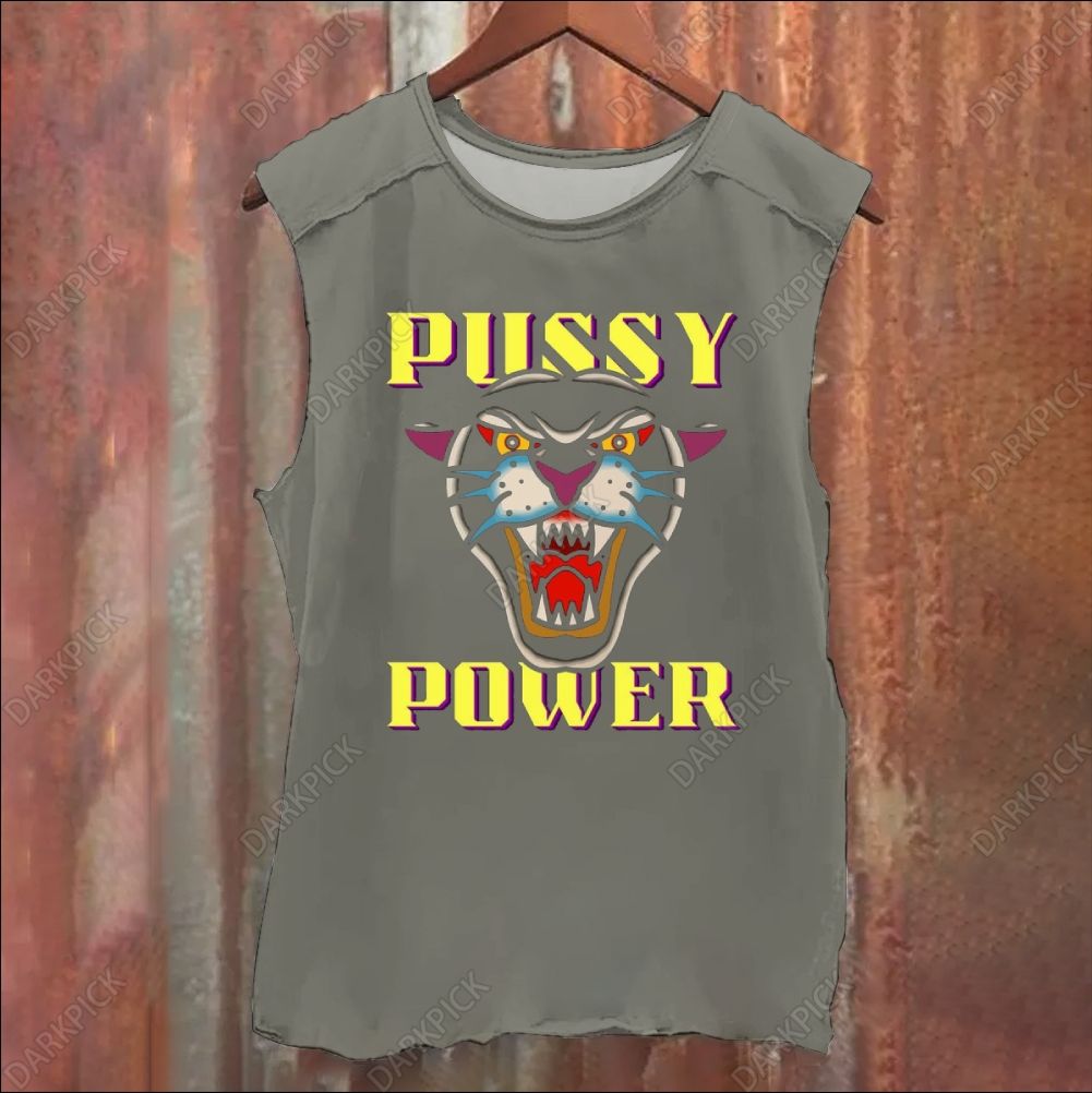Pussy Power Song Washed Tank Top