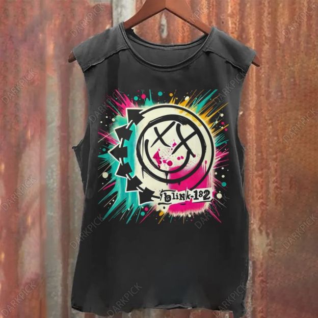 Blink 182 Band Vintage Washed Tank Top