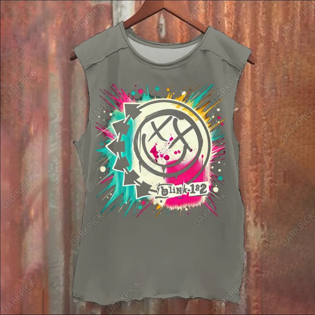Blink 182 Band Vintage Washed Tank Top