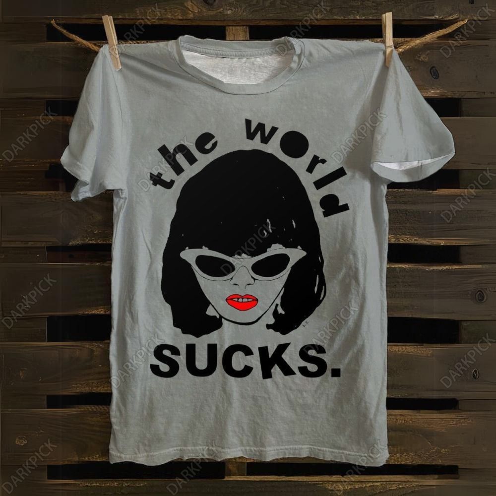 The World Sucks Illustration Cotton T-shirt 