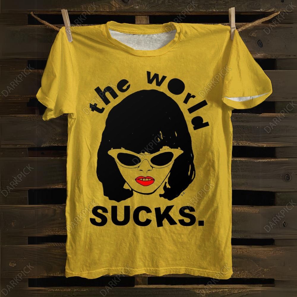The World Sucks Illustration Cotton T-shirt 