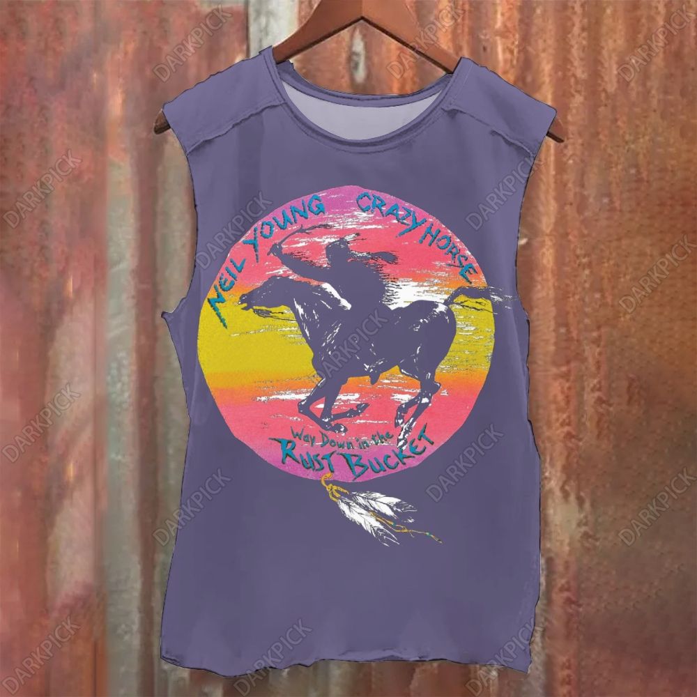 Vintage Washed Neil Young Crazy Horse Songs Tank Top