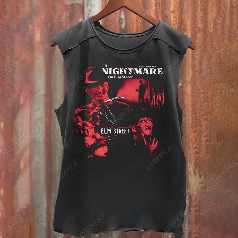 A Nightmare on Elm Street Horror Movie Vintage Washed Tank Top