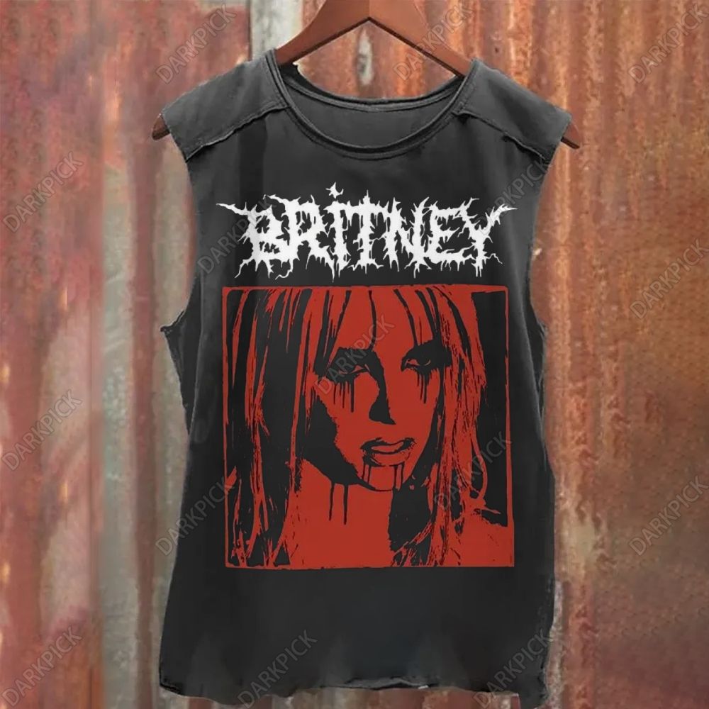 Vintage Washed Britney Singer Tank Top