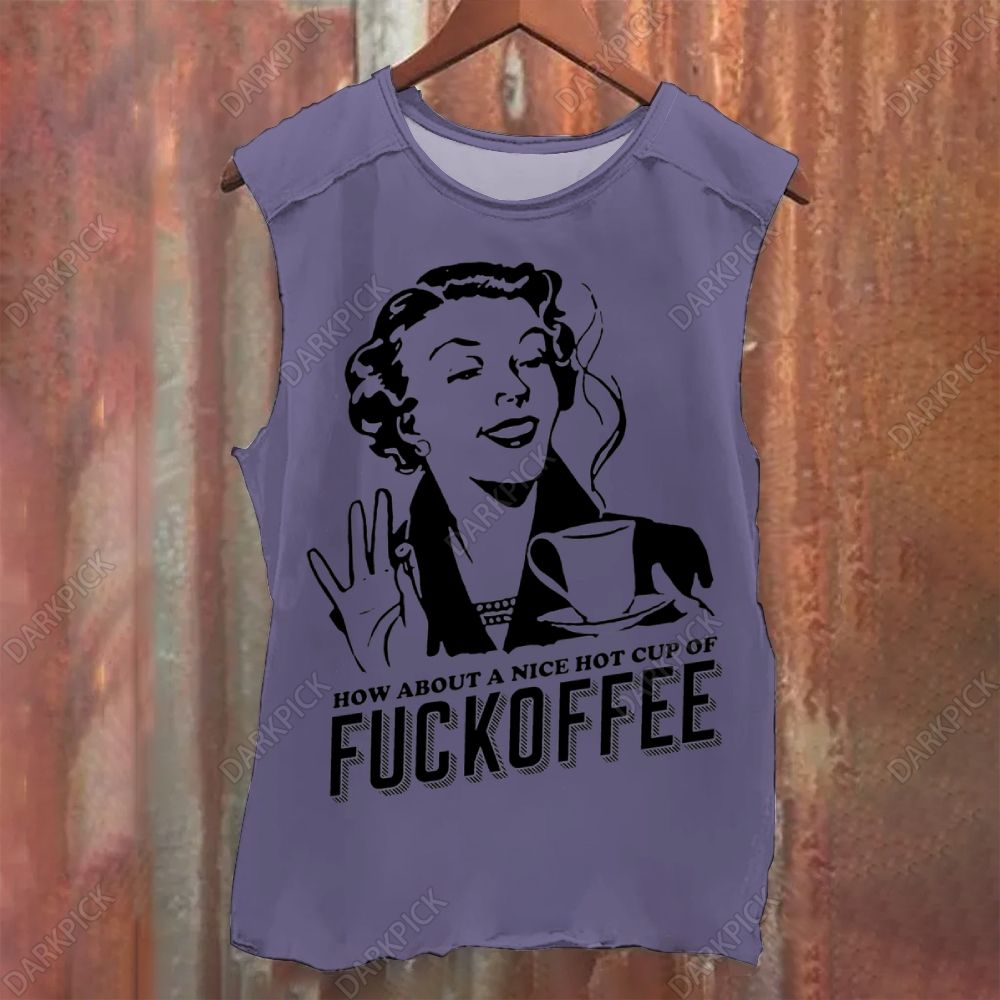 Fuckoffee! illustration Vintage Washed Tank Top