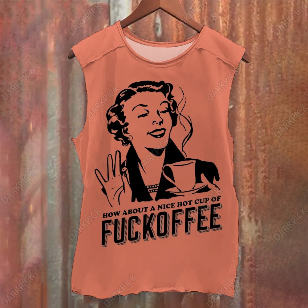 Fuckoffee! illustration Vintage Washed Tank Top